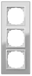 SENTIA ramka potrójna szkło IP 20 - kolor srebrny