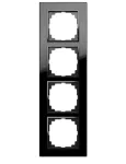 SENTIA ramka poczwórna szkło IP 20 - kolor czarny