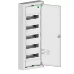 MSF rozdzielnica 5x12 PE+N natynkowa drzwi metalowe IP 30 - kolor biały