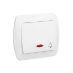 SIMON AKORD WMAL-491xxx-1012 Przycisk dzwonek z podświetleniem 10AX, 250V~, zaciski śrubowe; biały