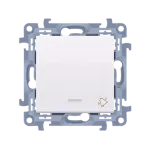 SIMON 10 WC-D1Lxxxx-01-11xx Przycisk dzwonek z podświetleniem LED (moduł) 10AX, 250V~, zaciski śrubowe; biały