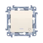 SIMON 10 WC-D1Lxxxx-01-41xx Przycisk dzwonek z podświetleniem LED (moduł) 10AX, 250V~, zaciski śrubowe; krem