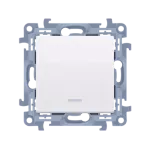 SIMON 10 WC-P1Lxxxx-01-11xx Przycisk bez piktogramu z podświetleniem LED (moduł) 10AX, 250V~, zaciski śrubowe; biały