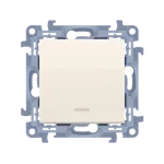 SIMON 10 WC-P1Lxxxx-01-41xx Przycisk bez piktogramu z podświetleniem LED (moduł) 10AX, 250V~, zaciski śrubowe; krem