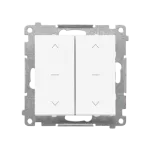 SIMON 55 WMDL-0106L2-111 Łącznik roletowy podwójny trójpozycyjny 1-0-2 (moduł) 10 A, 250 V~, szybkozłącza; Biały mat