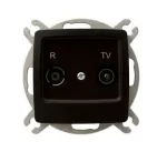 KARO Gniazdo RTV przelotowe 16-dB - kolor czekoladowy metalik