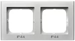 SONATA Ramka podwójna do łączników IP-44 - kolor srebro mat