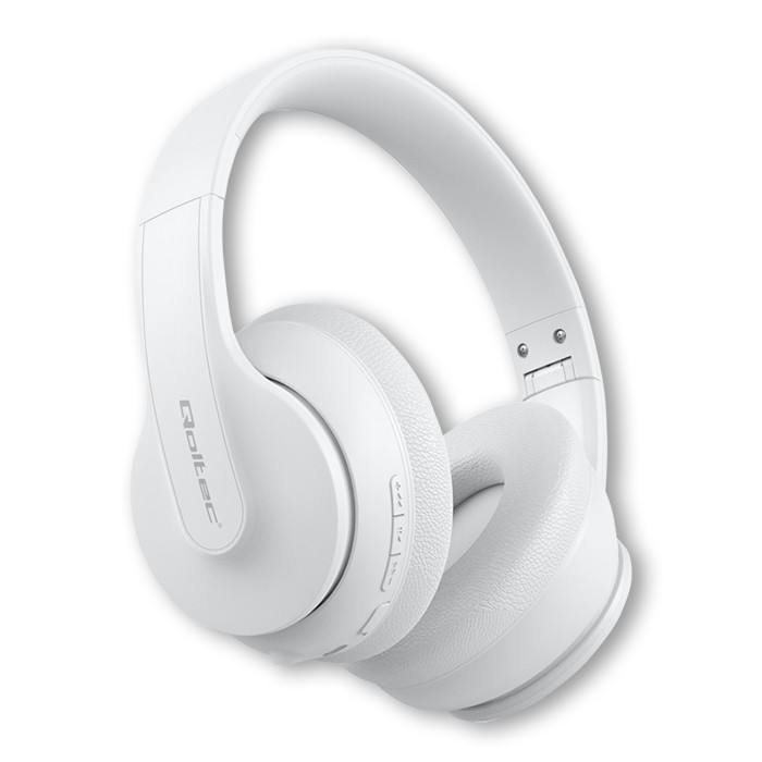 Qoltec Słuchawki bezprzewodowe Soundmasters z mikrofonem  | BT 5.0 AB| Białe