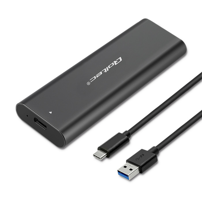  Qoltec Obudowa | kieszeń do dysków  M.2 SSD | NVME | PCI-E | USB typ C
