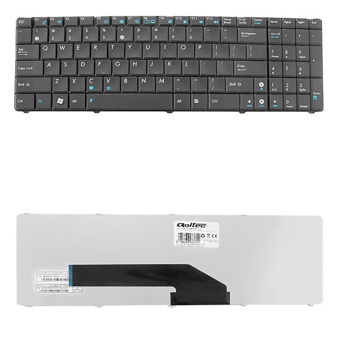 Qoltec Klawiatura do Asus K50 | ramka | czarny