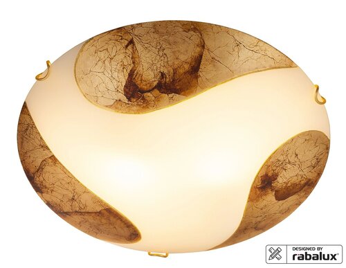 1942 Plafon Art gold E27 2x60W biały,złoty 230V, 50Hz