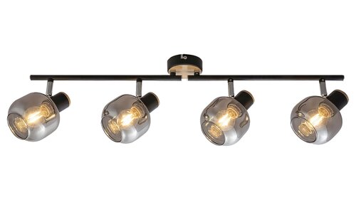 5400 Spot Salazar E14/ 4x max.40W czarny/dąb/szkło dymna 230V, 50Hz