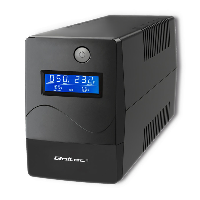 Qoltec Zasilacz awaryjny UPS Line Interactive | Monolith | 1000VA | 600W | LCD | USB | RJ45