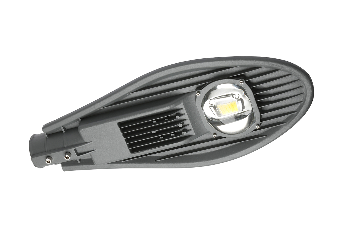 LAMPA ULICZNO-PARKOWA ROCKET LED, 50W, 4500lm, AC 220-240V, 50/60Hz, IP65, NEUTRALNA BIAŁA, SZARY, Ø48