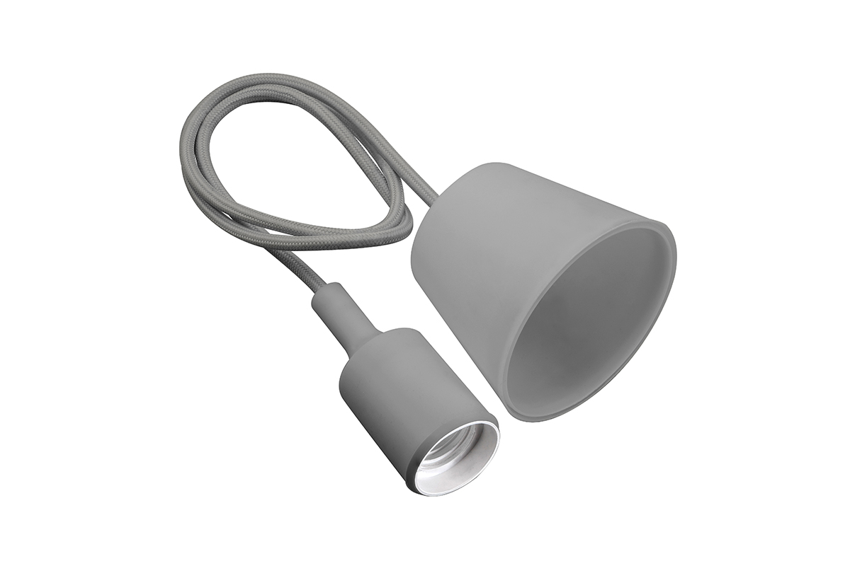 LAMPA WISZĄCA MINIO, E27, max.60W, AC220-240V, 50/60Hz, DŁUGOŚĆ KABLA 100 cm, SZARA