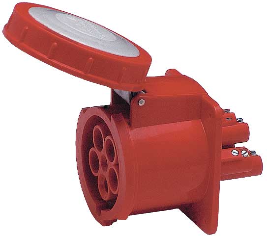 Gniazdo izolacyjne tablicowe 63A 400V 3p+n+z IP-67
