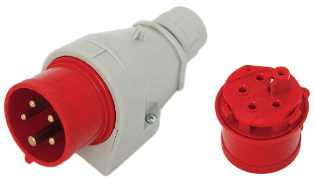 Wtyczka izolacyjna odbiornikowa 32A/400V 3p+n+z IP-44 117