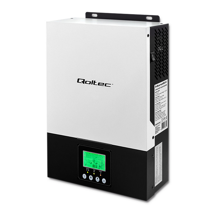 Qoltec Hybrydowy inwerter solarny Off-Grid 3KVA | 2.4kW | 80A | MPPT | Sinus