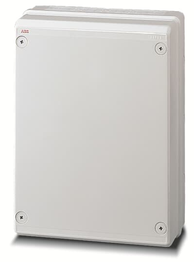 12814 puszka szara bez dławików, ze śrubami z tworzywa, IP65, II klasa, 370x275x140mm (WxSxG) | pusta | pokrywa pełna | GWT=960