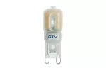 ŹRÓDŁO ŚWIATŁA LED, SMD 2835, PLASTIK, CIEPŁA BIAŁA, G9, 3W, AC 220-240V, KĄT ŚWIECENIA 360*, 240lm, 33mA, 3000K, ŚCIEMNIALNA