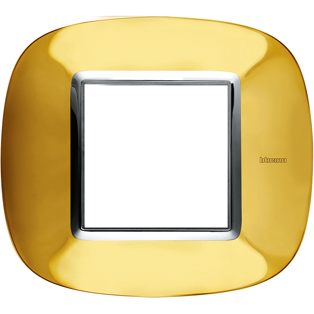 AXOLUTE - RAMKA OWALNA 2 MODUŁY SHINY GOLD, Bticino