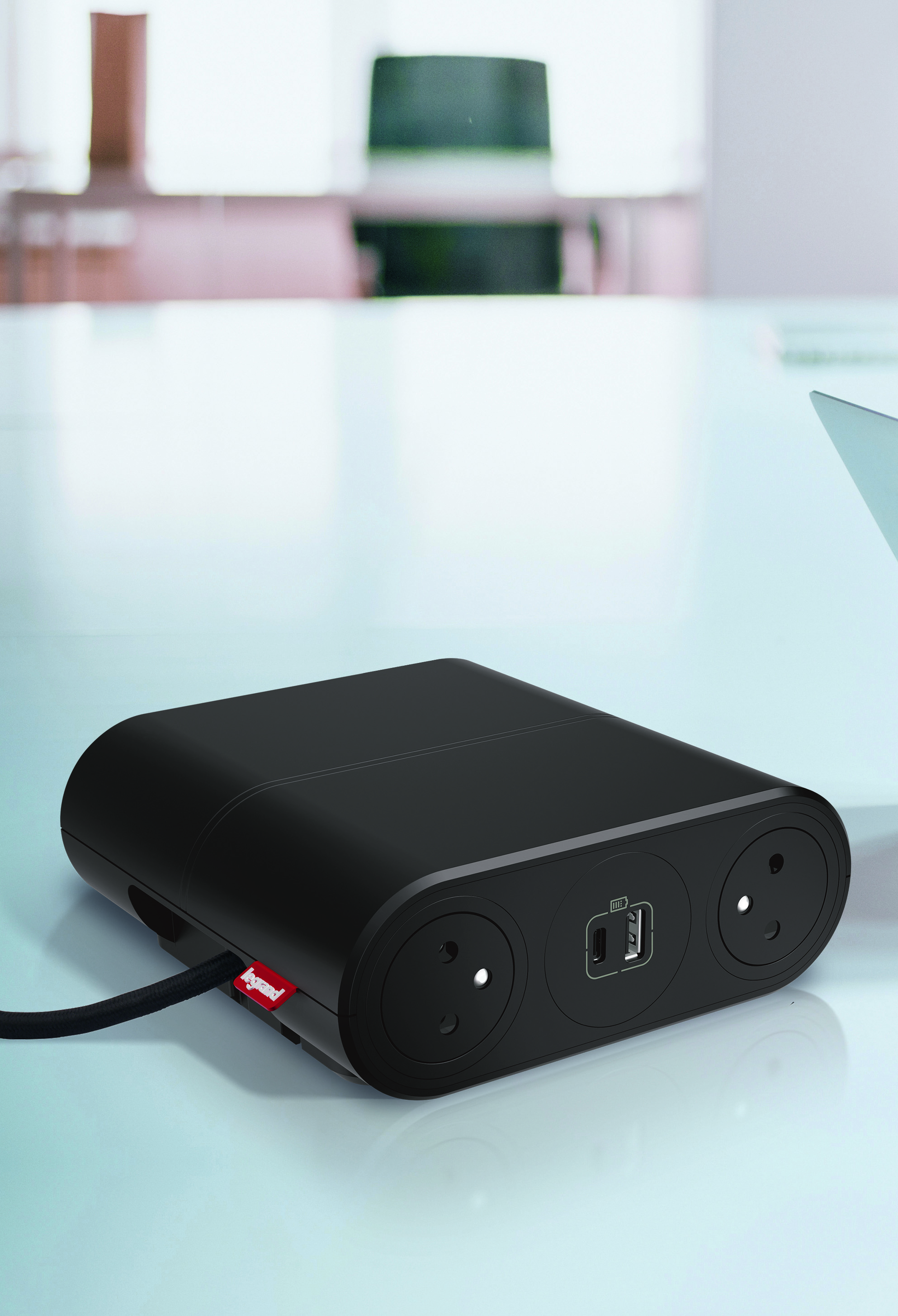 INCARA: LINK'ON - 4X2P+Z / 2XUSB A+C / ZŁĄCZE WIELAND - 2,5 M-CZARNY, Legrand