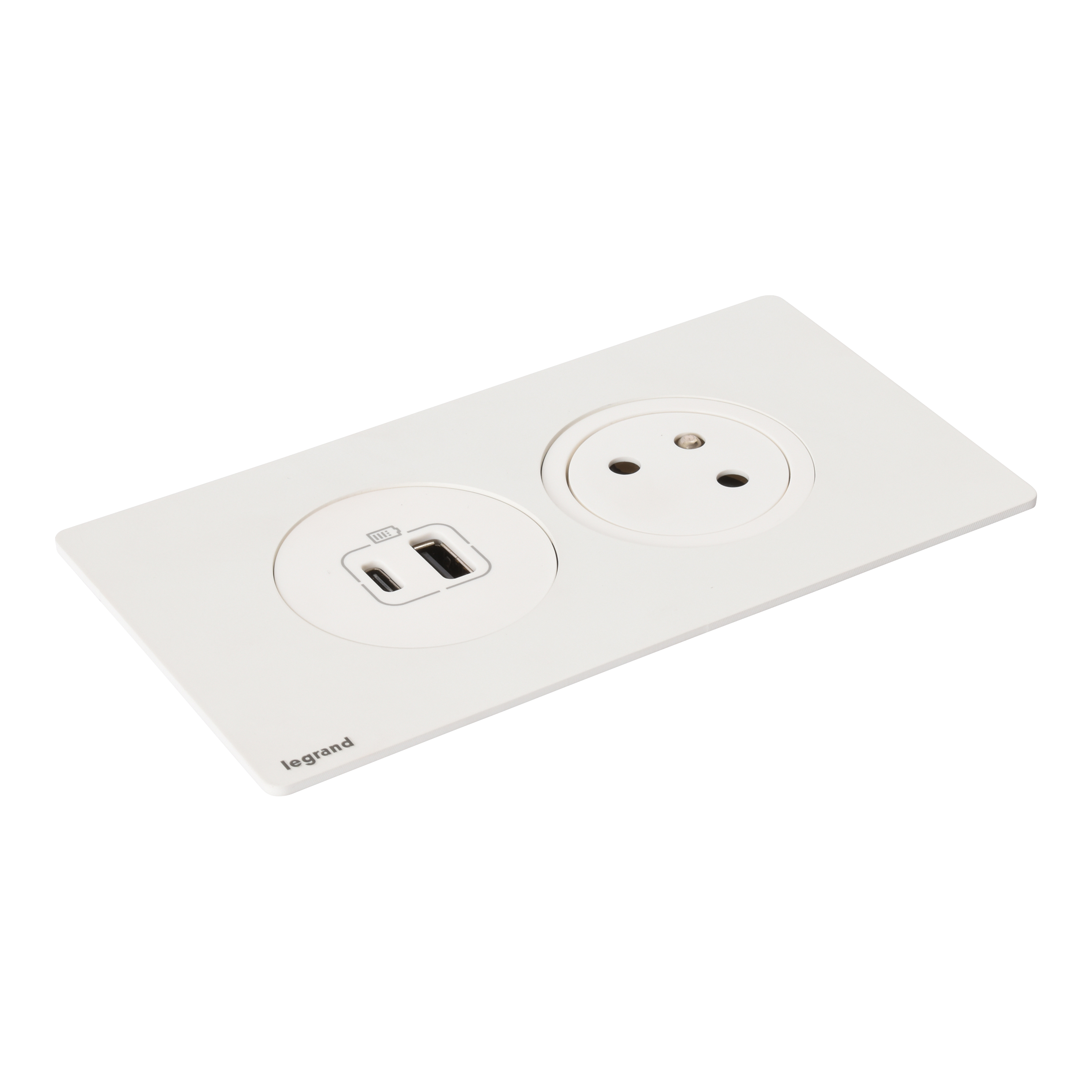 INCARA: DISQ'IN - 2P+Z / USB A+C - 2,0 M-BIAŁY, Legrand