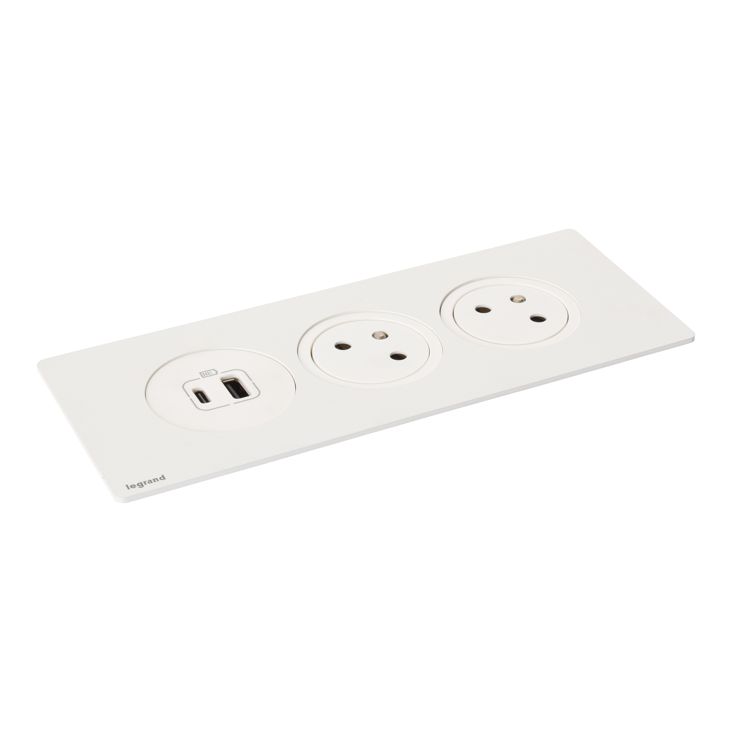 INCARA: DISQ'IN - 2X2P+Z / USB A+C - 2,0 M-BIAŁY, Legrand