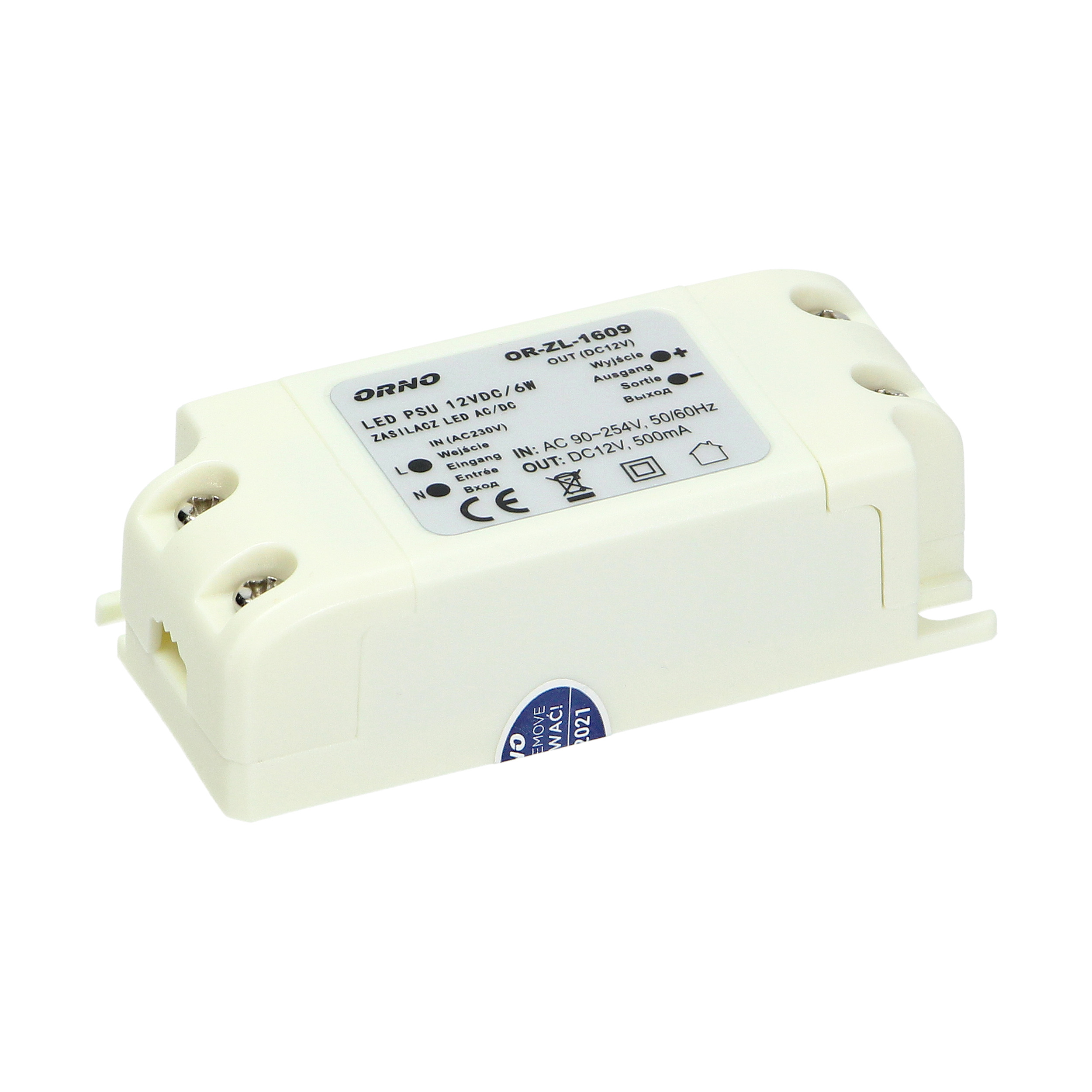 Zasilacz do LED 12VDC 6W, IP20