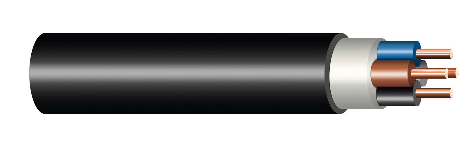 N2XH-J 0,6/1kV 3x4 RE B2ca s1a d1 a1 Kabel bezhalogenowy nierozprzestrzeniający płomienia z żyłą miedzianą i izolacją z usieciowanego tworzywa bezhalogenowego