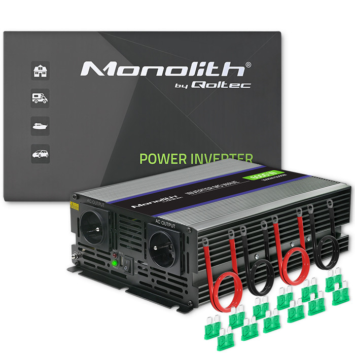 Qoltec Przetwornica napięcia Monolith 6000 MS Wave | 12V na 230V | 3000/6000W | USB