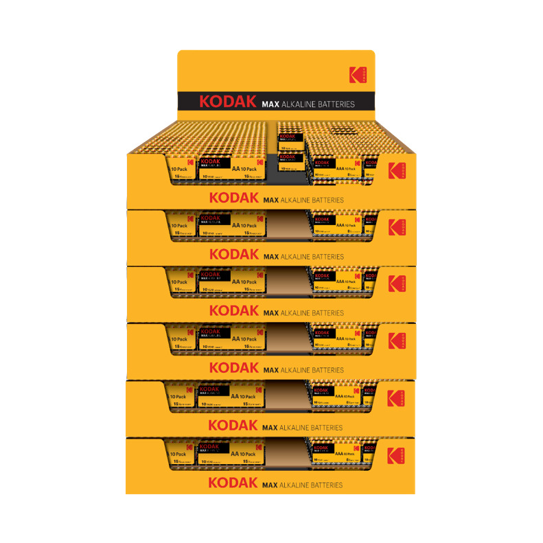 Stand ekspozycyjny z bateriami KODAK MAX Alkaline: Baterie 816 x AA/10 + 384 x AAA/10