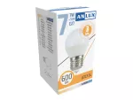 ŻARÓWKA LED KULKA 7W E27 230V ZIMNA BIAŁA 3 LATA GW. ANLUX