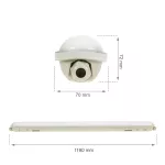 LIMEA GIGANT HERMETYK 1200mm 38W CW 230V 120st IP65 IK10 1190x72x70mm SZARY 5 lat gw.