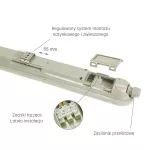 LIMEA GIGANT HERMETYK 1200mm 38W CW 230V 120st IP65 IK10 1190x72x70mm SZARY 5 lat gw.