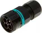 THB.387.A2A Wtyczka złączki 2 torowej IP68 IP66 D7-12mm złącze liniowe hermetyczne okrągłe mini TEEPLUG TECHNO