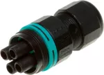 THB.387.B2A Gniazdo złączki 2 torowej IP68 IP66 D7-12mm złącze liniowe hermetyczne okrągłe mini TEEPLUG TECHNO