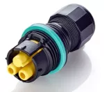 THB.384.A2A Wtyczka złączki 2 torowej IP68 IP66 D7-12mm złącze liniowe hermetyczne okrągłe mini TEEPLUG TECHNO