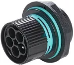 THB.387.E5A Panel montażowy z wtykiem IP68 IP66 M25 złącze panelowe 5 torowe hermetyczne okrągłe mini TEEPLUG TECHNO