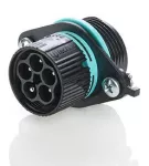 THB.387.C5A Panel montażowy z wtykiem IP68 IP66 M25 złącze panelowe 5 torowe hermetyczne okrągłe mini TEEPLUG TECHNO
