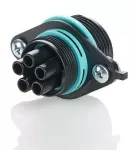 THB.387.D5A Panel montażowy z gniazdem IP68 IP66 M25 złącze panelowe 5 torowe hermetyczne okrągłe mini TEEPLUG TECHNO