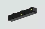 9501-S-KR/B (MULTI) Zasilanie krótkie prawe czarne z polaryzacją do szynoprzewodu MULTISYSTEM Magnetic A.A.G. Stucchi