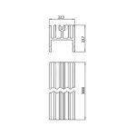 S-9500/L2-3000 Profil liniowy aluminiowy surowy L=3m SENZAFINE MULTISYSTEM; MULTISYTEM EVO A.A.G. Stucchi