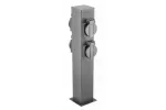 SŁUPEK OGRODOWY LARGO-P 36, IP54, AC220-240V,50-60Hz, 4*GNIAZDO SCHUKO, max.3500W, SŁUPEK, GRAFIT