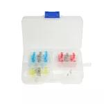 ZTR-C1 Zestaw szybkozłączek termokurczliwych z cyną. Zakres0.5mm2 (10 sztuk), 1.5mm2 - (23 sztuk), 2.5mm2 (12 sztuk), 4.0mm2 (5 sztuk) .