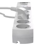 AX5/PRO/USB/5M/SZARY Listwa zasilająca z bezpiecznikiem i układem przeciwprzepięciowym professional, 5 gniazd, 2 porty USB, długość 5m, 10A, 230V, 2300W, szary