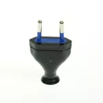 WT-1/2,5A  CZARNY Wtyczka rozbieralna płaska; 2,5A/250V, II kl.izol.; CZARNY