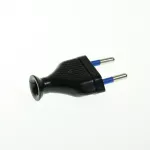 WT-1/2,5A  CZARNY Wtyczka rozbieralna płaska; 2,5A/250V, II kl.izol.; CZARNY