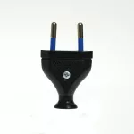 WT-1/2,5A  CZARNY Wtyczka rozbieralna płaska; 2,5A/250V, II kl.izol.; CZARNY