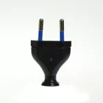 WT-1/2,5A  CZARNY Wtyczka rozbieralna płaska; 2,5A/250V, II kl.izol.; CZARNY